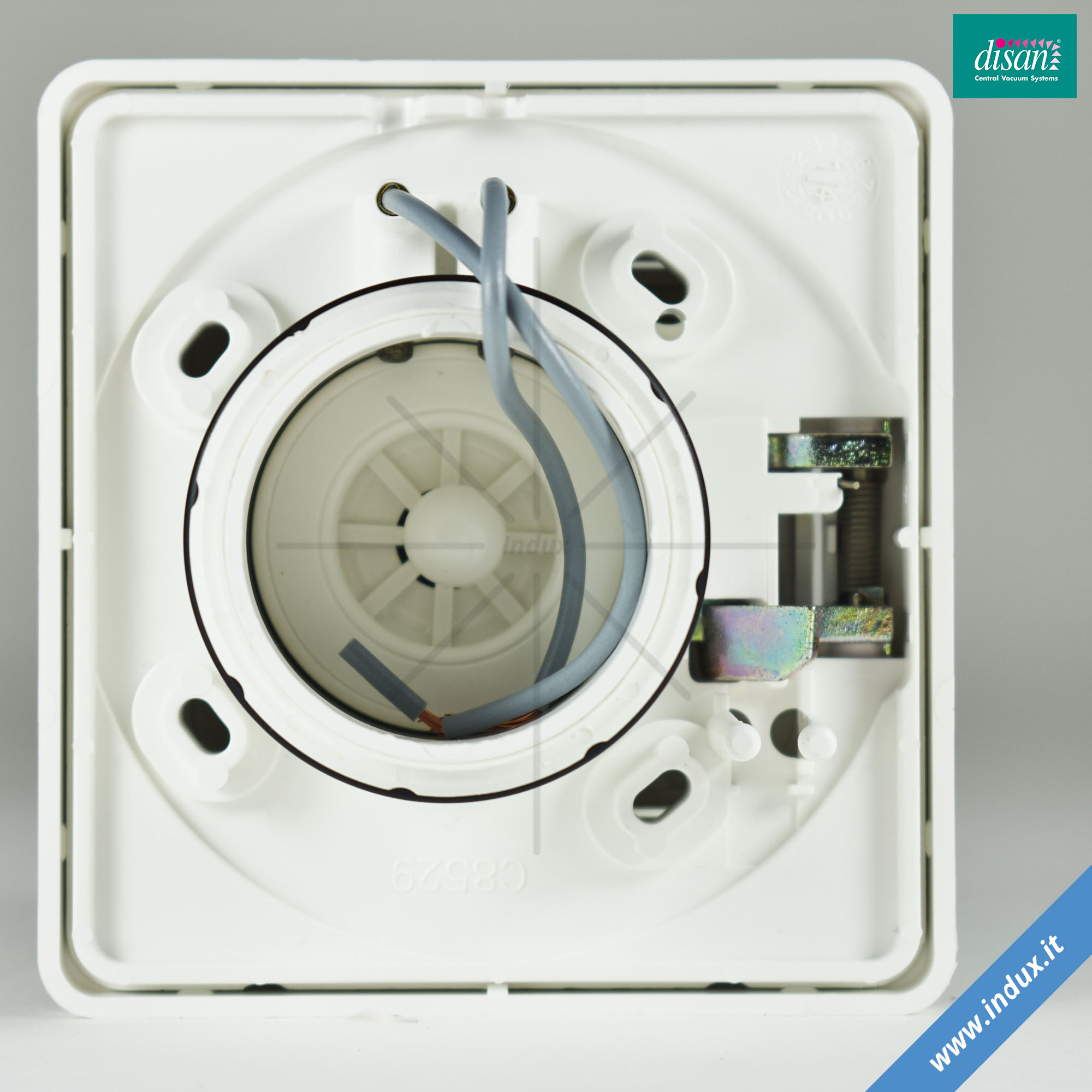 Presa Aspirante Da Esterno Con Contatti Elettrici Per Aspirazione Centralizzata - Per Tubi Ø50/51 Mm, Installazione A Vista