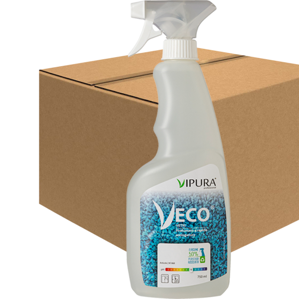 Detergente vetri Vipura 750 ml - cartone 12 pz