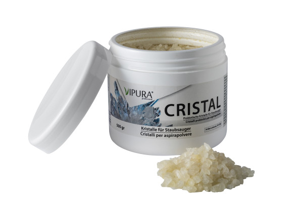 Cristalli profumati e antiacaro per aspirapolvere con e senza sacchetto.Conf. 500 g